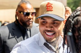 US singer Chris Brown leaves a UK court after pleading guilty to affray during a 2023 London nightclub brawl