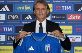 Newly appointed Italy head coach Roberto Mancini