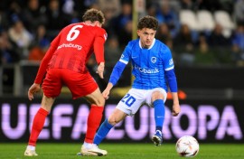 Borussia Dortmund have signed Greece midfielder Konstantinos Karetsas (R) from Genk