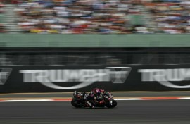 Aprilia Racing's Spanish rider Jorge Martin set a new lap record on his way to pole position for the MotoGP British Grand Prix at Silverstone