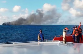 The passenger ferry had been sailing from Bali to the nextdoor island of Lombok when it caught fire in the early morning hours