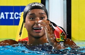 Italy's Sara Curtis set a second world record in two days in the 50m backstroke