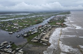 The Nigerian village of Ayetoro is disappearing into the Atlantic Ocean