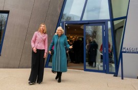 Britain's Queen Camilla has spoken about how 'difficult' it was not to reveal that her husband, King Charles III, had been diagnosed with cancer when she opened 'Maggie's Royal Free' in 2024