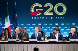 Finance ministers and central bank governors from the Group of 20 major economies are meeting for two days in Asheville, North Carolina