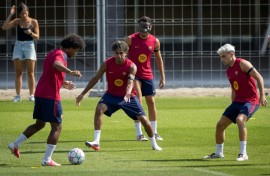 Barcelona winger Lamine Yamal said he would not beg for the Ballon d'Or but said he was very happy with winning La Liga and the World Cup