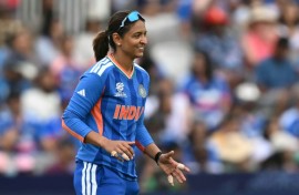 India's captain Harmanpreet Kaur; India hammered Sri Lanka by 72 runs in the T20 final in Dubai