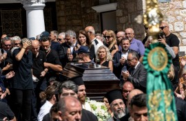 Mazonakis was one of Greece's best-known pop stars and his funeral was held on Monday