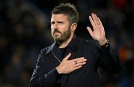 Manchester United manager Michael Carrick at the end of his side's humbling 4-1 loss away to Como in the Champions League on Wednesday