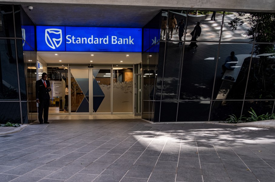A general view of a Standard Bank branch in Sandton. AFP/Emmanuel Croset