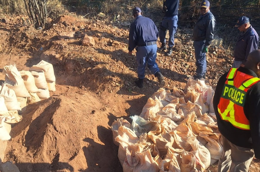 Police search for illegal miners. eNCA