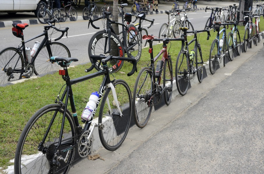 File: Some bicycles parked on the road. Adekunle Ajayi/NurPhoto via AFP