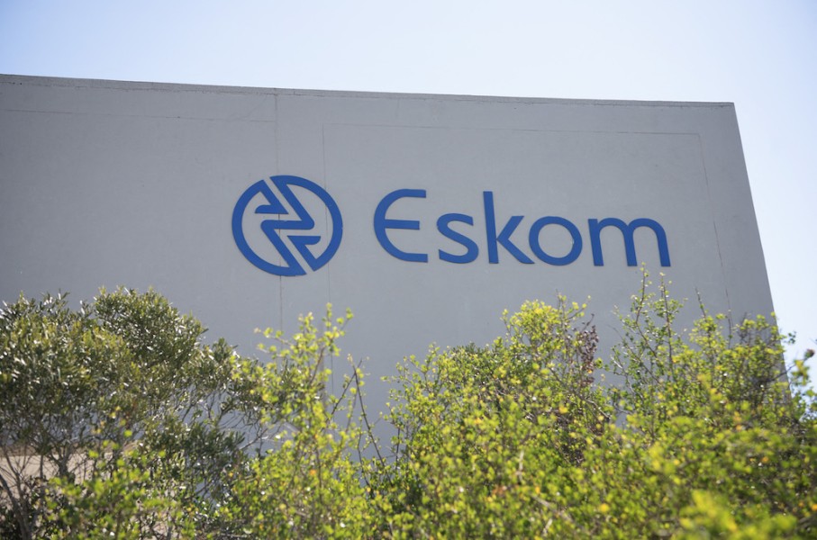 Eskom's logo is seen at the Koeberg Nuclear Power Station. AFP/Rodger Bosch