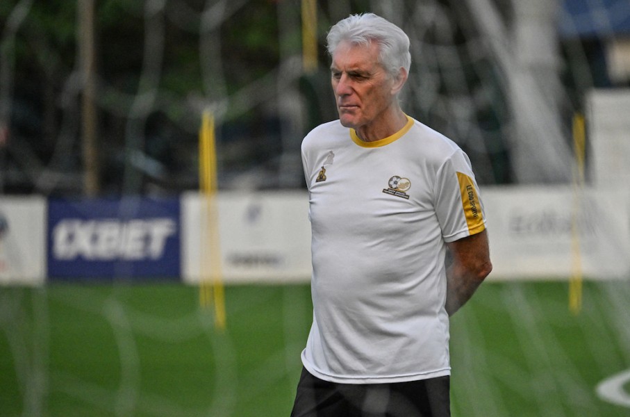 South Africa's head coach Hugo Broos. AFP/Sia Kambou