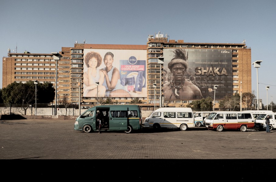 A general view of the Bara taxi rank in Diepkloof. AFP/Luca Sola