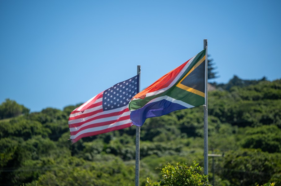 File: South African and USA flags. GettyImages/rushay booysen