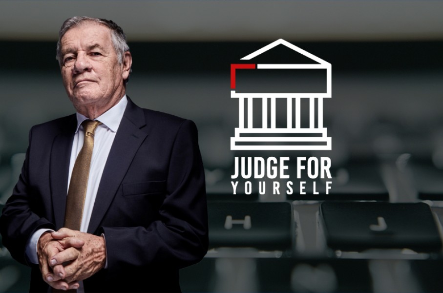 Image of Judge Dennis Davis on JUDGE FOR YOURSELF on eNCA