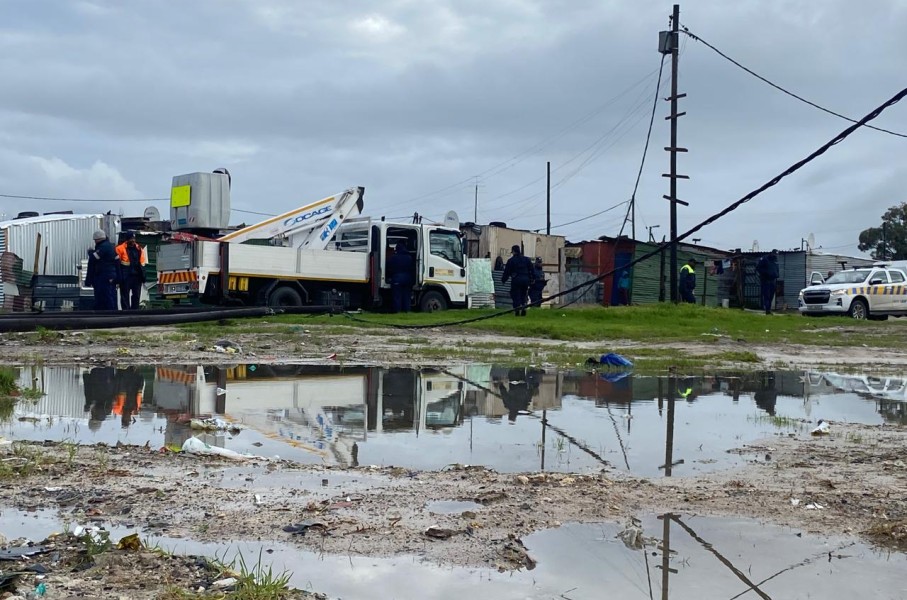 Flooding in both formal and informal settings were recorded. eNCA/Kevin Brandt
