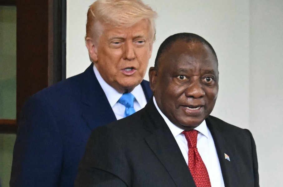 Cyril Ramaphosa and Donald Trump.