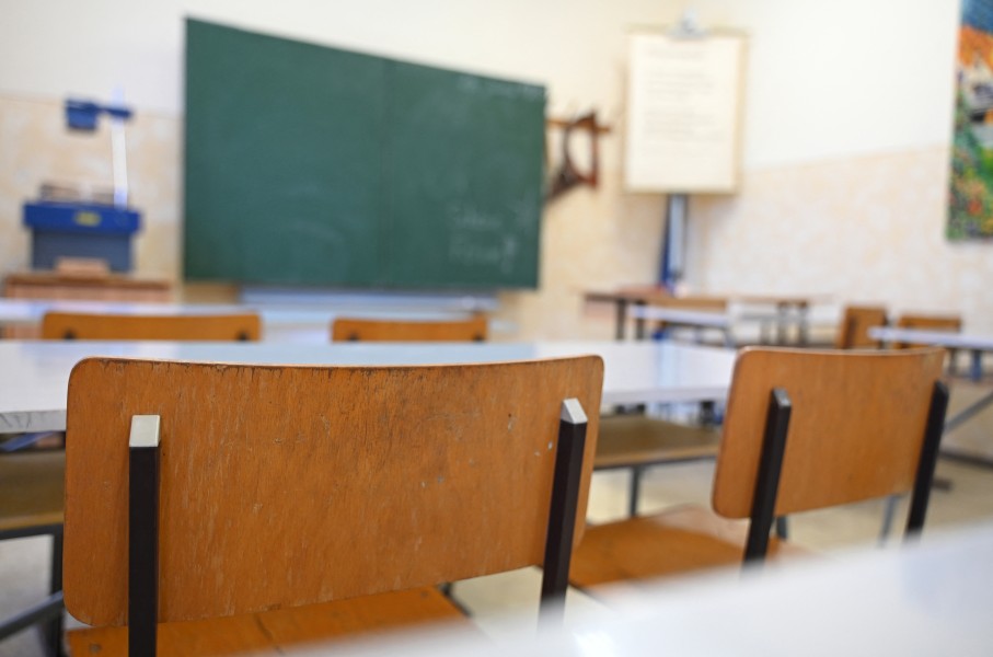 View of an empty classroom. Elisa Schu/dpa Picture-Alliance via AFP