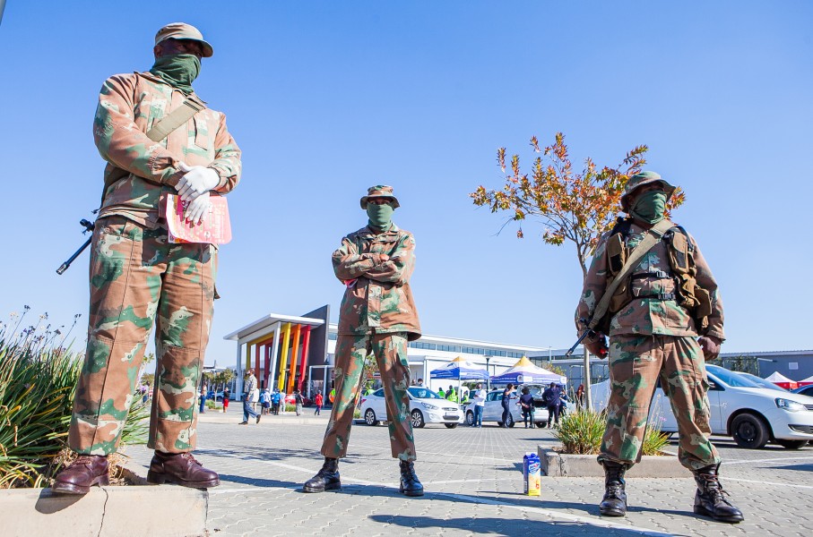 SANDF troops. Sharon Seretlo/Gallo Images