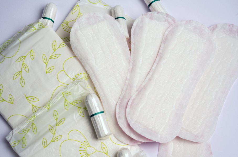 Sanitary towels and tampons. Frederic Moreau/Hans Lucas via AFP