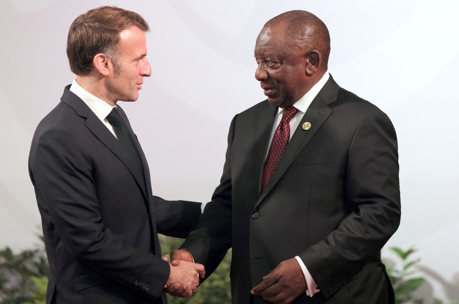 President Cyril Ramaphosa and French President Emmanuel Macron