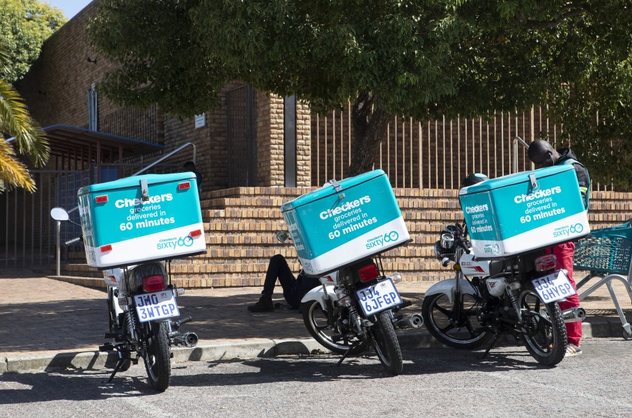 Checkers Sixty60 delivery motorbikes. Gallo Images/Jacques Stander