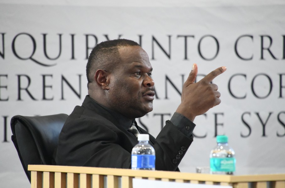 Sergeant Fannie Nkosi testifies at the Madlanga Commission. Gallo Images/Frennie Shivambu