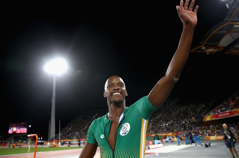 Luvo Manyonga leads the SA field team. Cameron Spencer/Getty Images