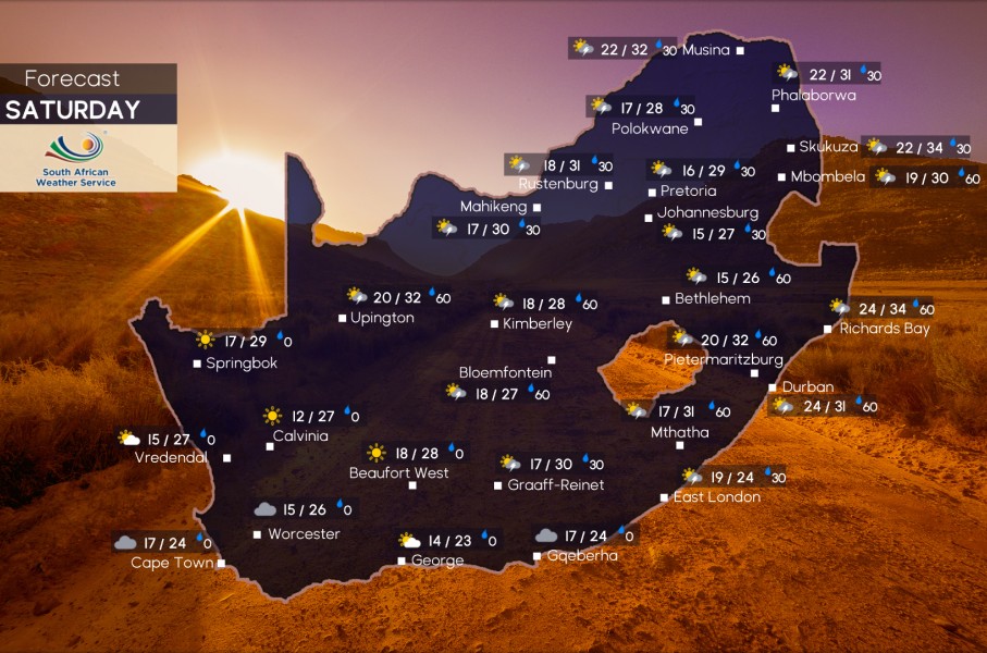 Weather forecast | Saturday, 28 March 2026