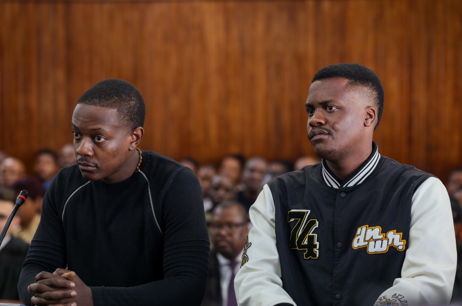 Robert Mugabe's son Bellarmine and his co-accused cousin, Tobias Matonhodze. Gallo Images/Fani Mahuntsi