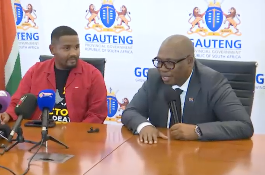 Panyaza Lesufi and Nkululeko Dunga