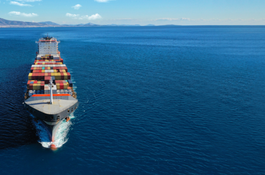 A ship in the Strait of Hormuz