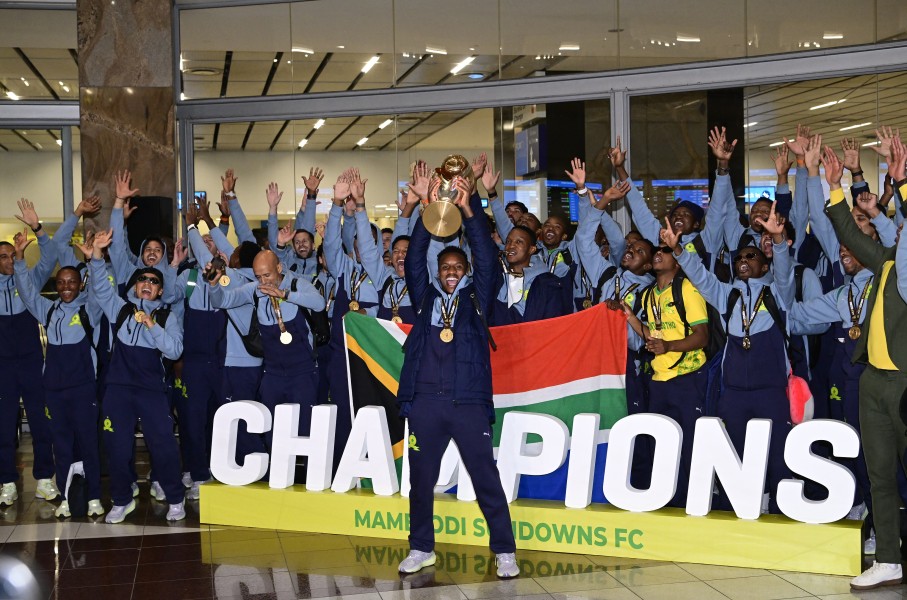 Mamelodi Sundowns are back home after clinching the CAF Champions League title.  Sydney Seshibedi/Gallo Images