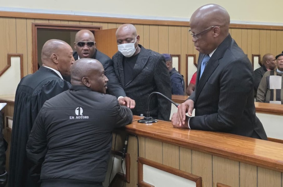 Joe 'Ferrari' Sibanyoni and two other in the dock. Photo/eNCA