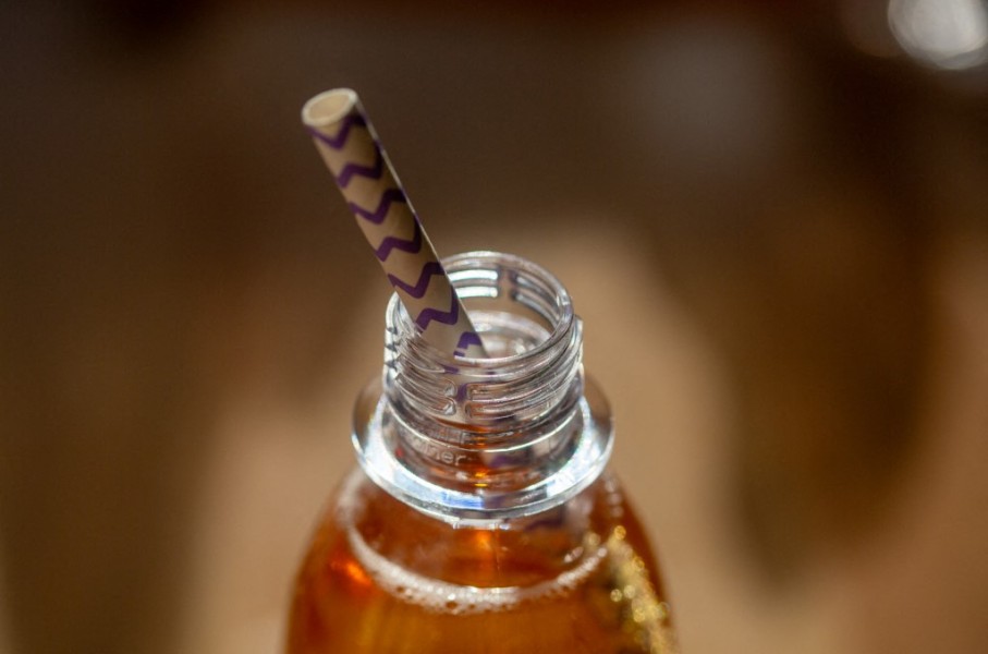 File: A drink with a paper straw. Fernando Gutierrez-Juarez/dpa Picture-Alliance via AFP