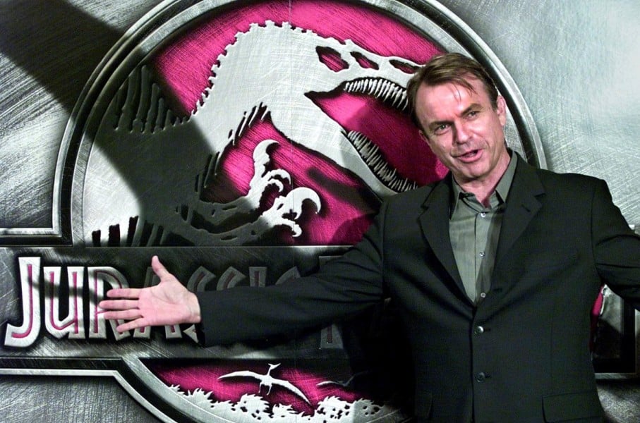 Actor Sam Neill poses during a press conference for the film Jurassic Park III. AFP/Toru Yamanaka