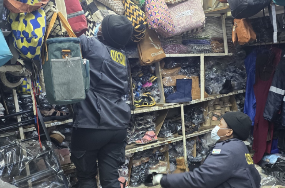 Authorities seize counterfeit and illicit goods. X/SAPoliceService