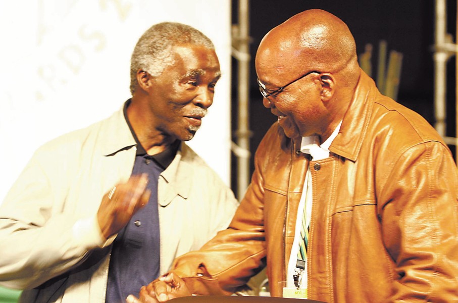 Former president Thabo Mbeki and Jacob Zuma.  Felix Dlangamandla/Gallo Images