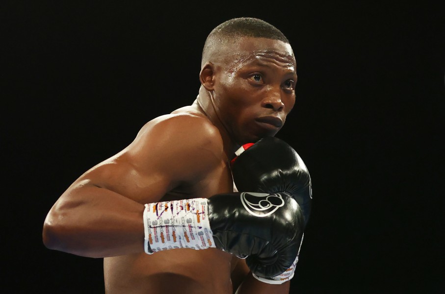 Zolani Tete in action during the IBF International and Commonwealth Super Bantamweight Title fight between Jason Cuningham and Zolani Tete at OVO Arena Wembley on July 02, 2022 in London, England. (Photo by James Chance/Getty Images)