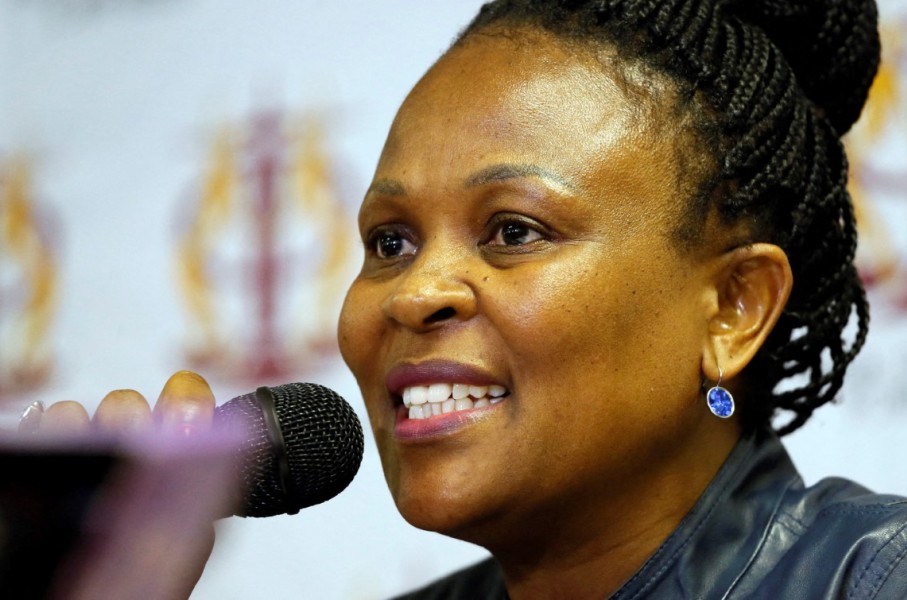 Busisiwe Mkhwebane. (Photo by Phill Magakoe / AFP)