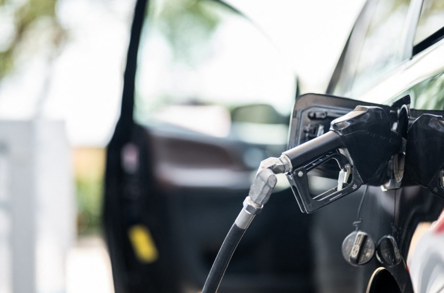 File: A fuel pump at a petrol station. Brandon Bell/Getty Images via AFP