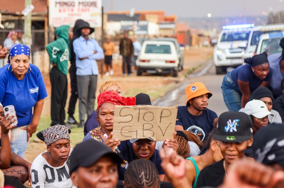Kwa-Thema community members during a Gender Based Violence (GBV) Community March in Kwa-Thema on September 17, 2026 in Springs, South Africa.  (Photo by Gallo Images/OJ Koloti)
