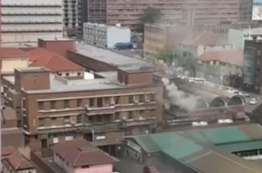 Constant smoke from Addington Hospital near South Beach in Durban often blankets the surrounding area