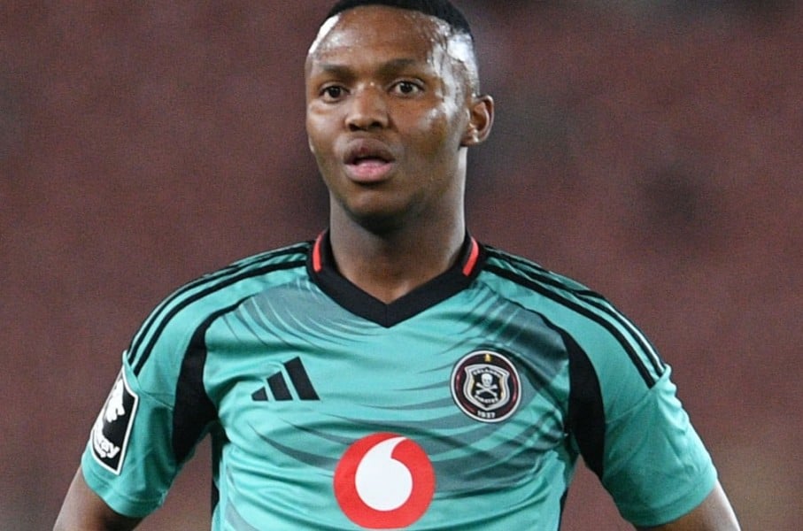 Mohau Nkota of Orlando Pirates during the Betway Premiership match between SuperSport United and Orlando Pirates at Peter Mokaba Stadium on May 20, 2025 in Polokwane, South Africa. (Photo by Philip Maeta/Gallo Images)