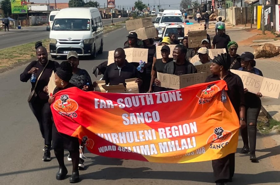 Disgruntled residents in Katlehong took to the streets on Monday demanding urgent action against gender-based violence. 