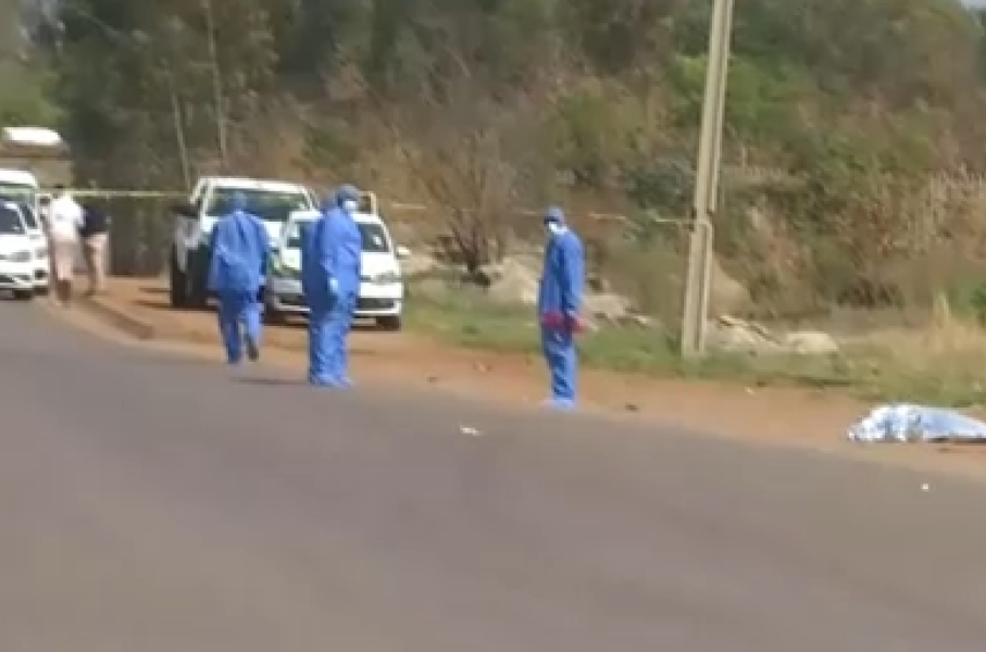 Police on the scene where another body has been discovered.