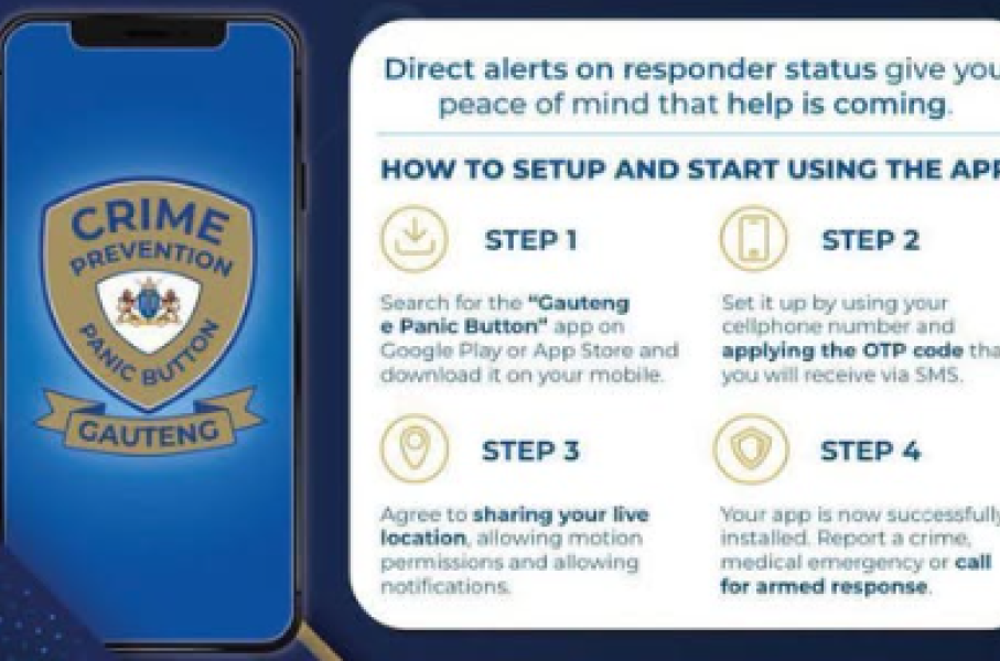 Gauteng e-panic button app