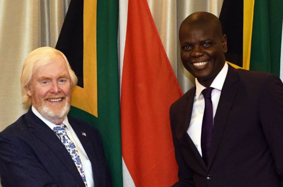 Ambassador Leo Bozell and Minister Ronald Lamola